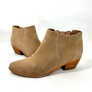 Joie Beige Suede Leather Barlow Western Booties size 40 EU / 9 US